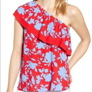 GIBSONLOOK Ibiza One-Shoulder Ruffle Top